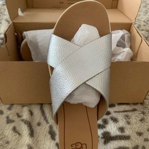 Ugg sandals silver size 9